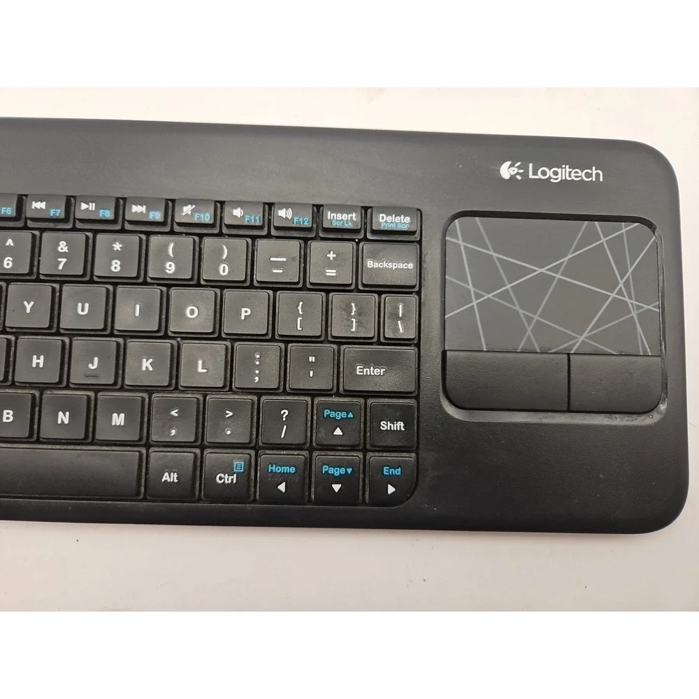 Logitech Black K400r Wireless Slim Multi-Touch Keyboard Touchpad No USB Dongle